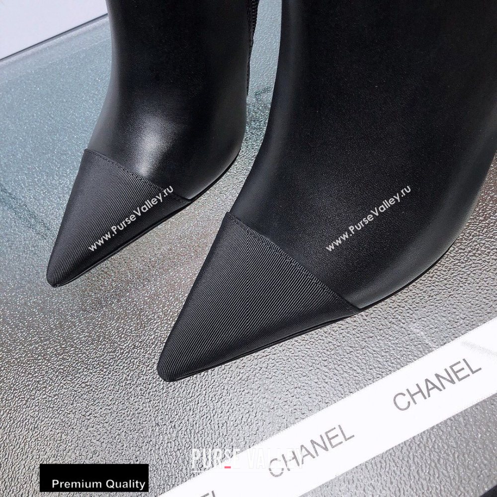 Chanel Heel 7.5cm Logo Leather Ankle Boots CH06 2020 (modeng-20082217)