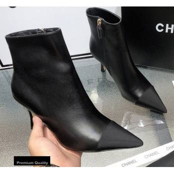 Chanel Heel 7.5cm Logo Leather Ankle Boots CH06 2020 (modeng-20082217)