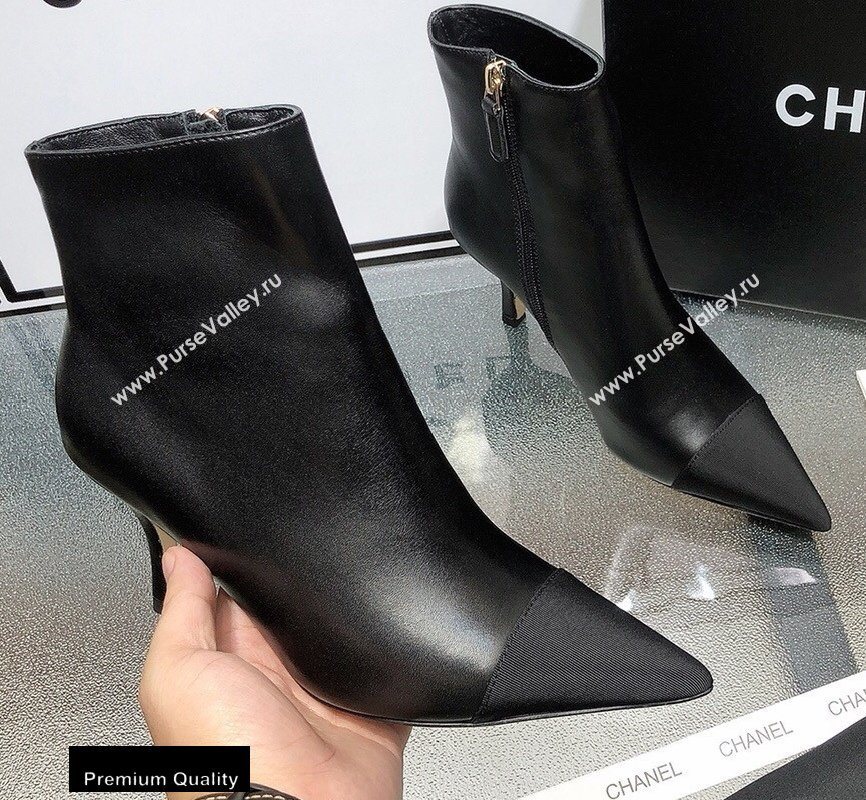 Chanel Heel 7.5cm Logo Leather Ankle Boots CH06 2020 (modeng-20082217)