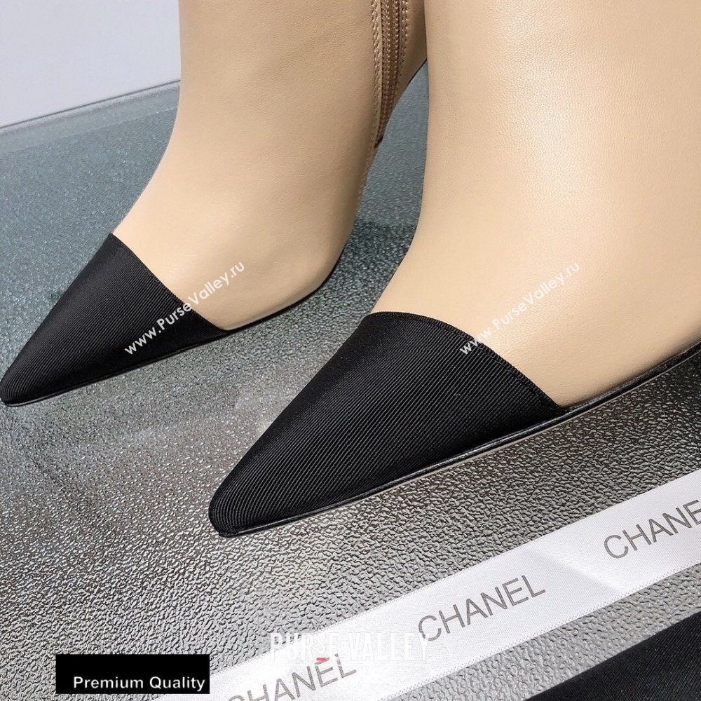 Chanel Heel 7.5cm Logo Leather Ankle Boots CH07 2020 (modeng-20082218)