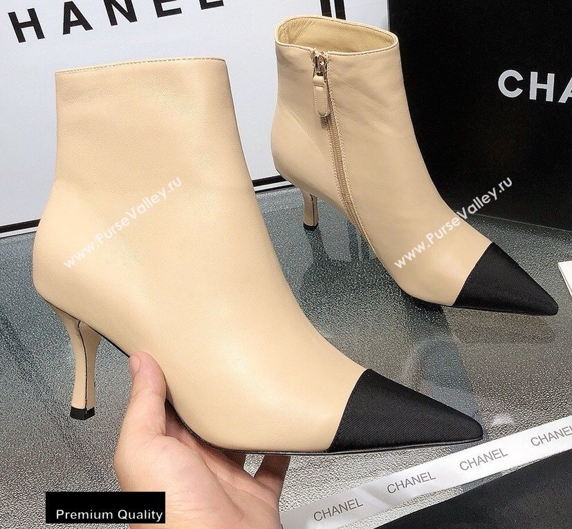 Chanel Heel 7.5cm Logo Leather Ankle Boots CH07 2020 (modeng-20082218)