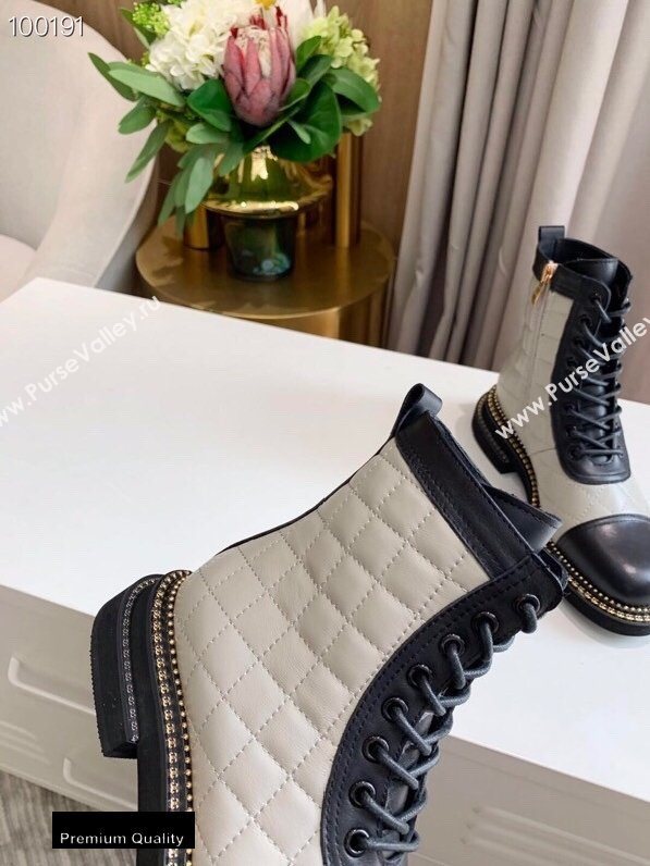 Chanel Logo Lace-Ups Ankle Boots CH18 2020 (lede-20082218)