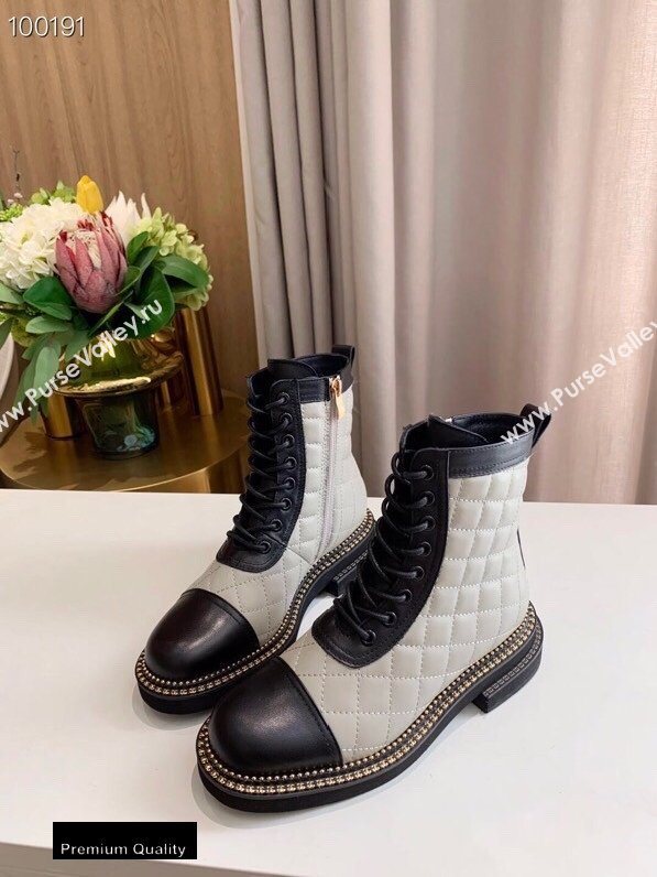 Chanel Logo Lace-Ups Ankle Boots CH18 2020 (lede-20082218)