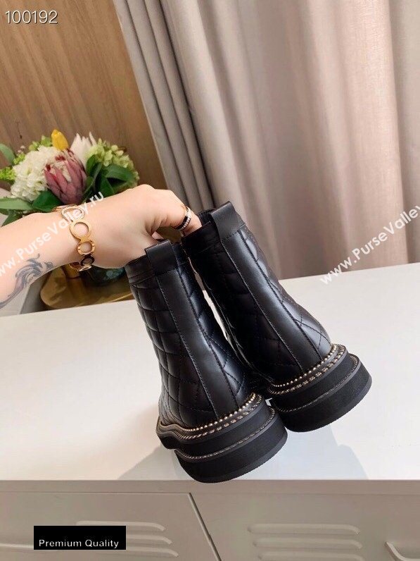 Chanel Logo Lace-Ups Ankle Boots CH16 2020 (lede-20082216)