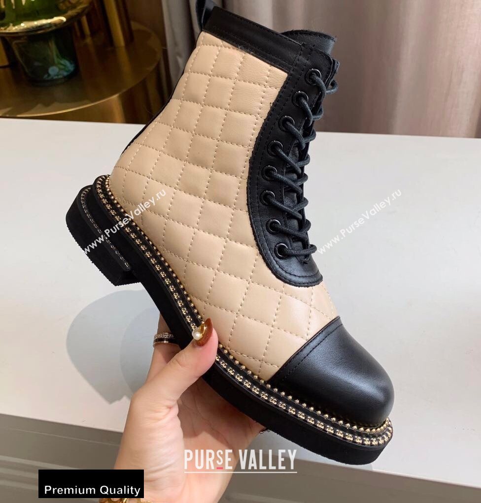 Chanel Logo Lace-Ups Ankle Boots CH19 2020 (lede-20082219)