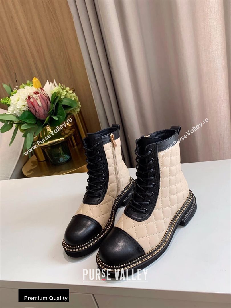 Chanel Logo Lace-Ups Ankle Boots CH19 2020 (lede-20082219)