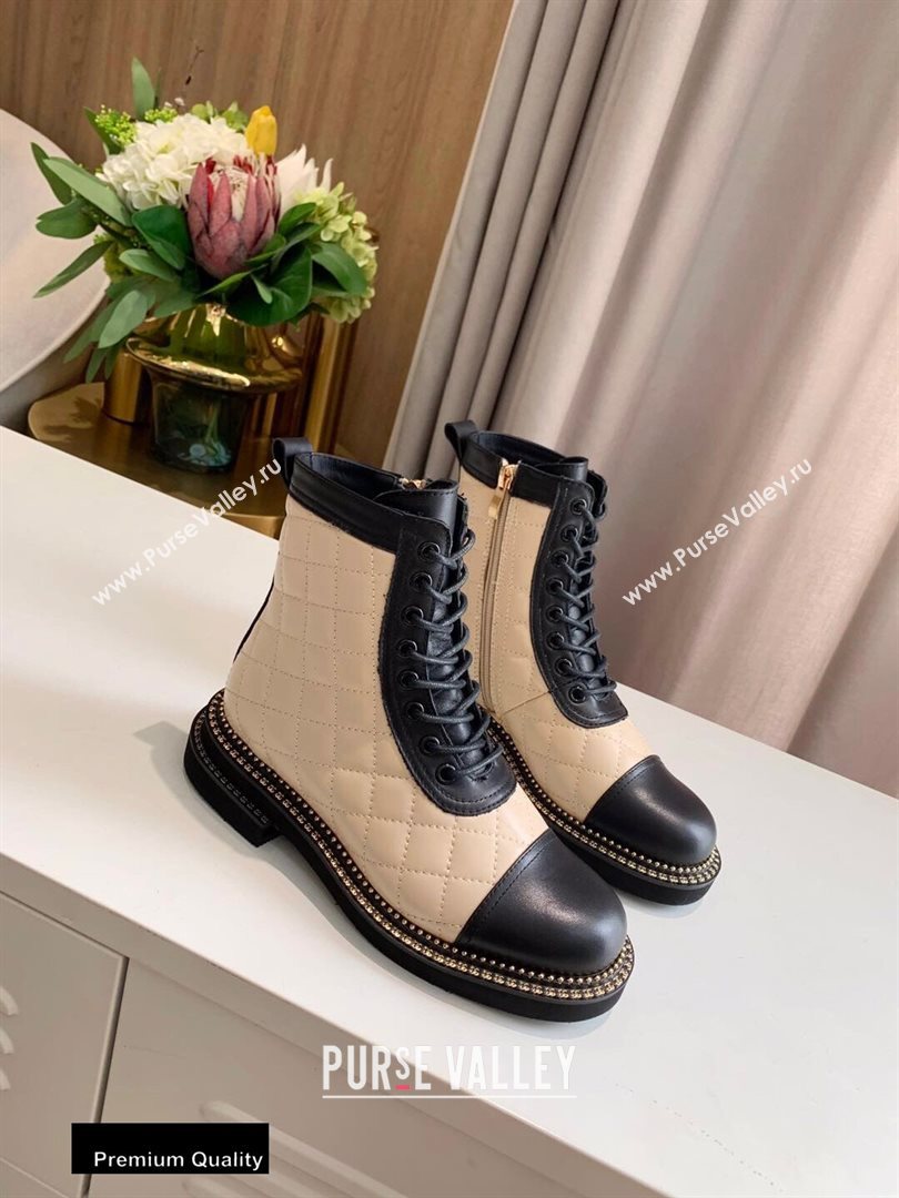 Chanel Logo Lace-Ups Ankle Boots CH19 2020 (lede-20082219)