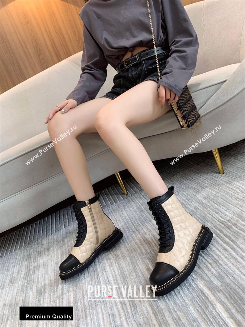Chanel Logo Lace-Ups Ankle Boots CH19 2020 (lede-20082219)