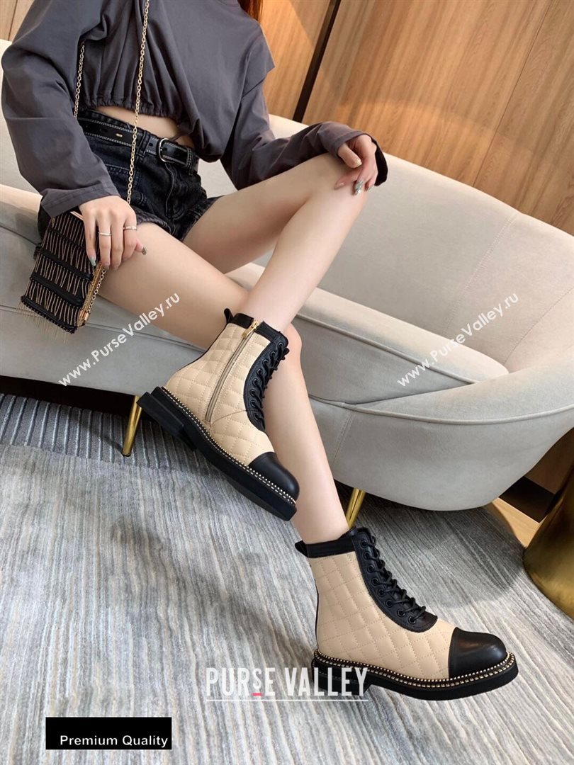 Chanel Logo Lace-Ups Ankle Boots CH19 2020 (lede-20082219)