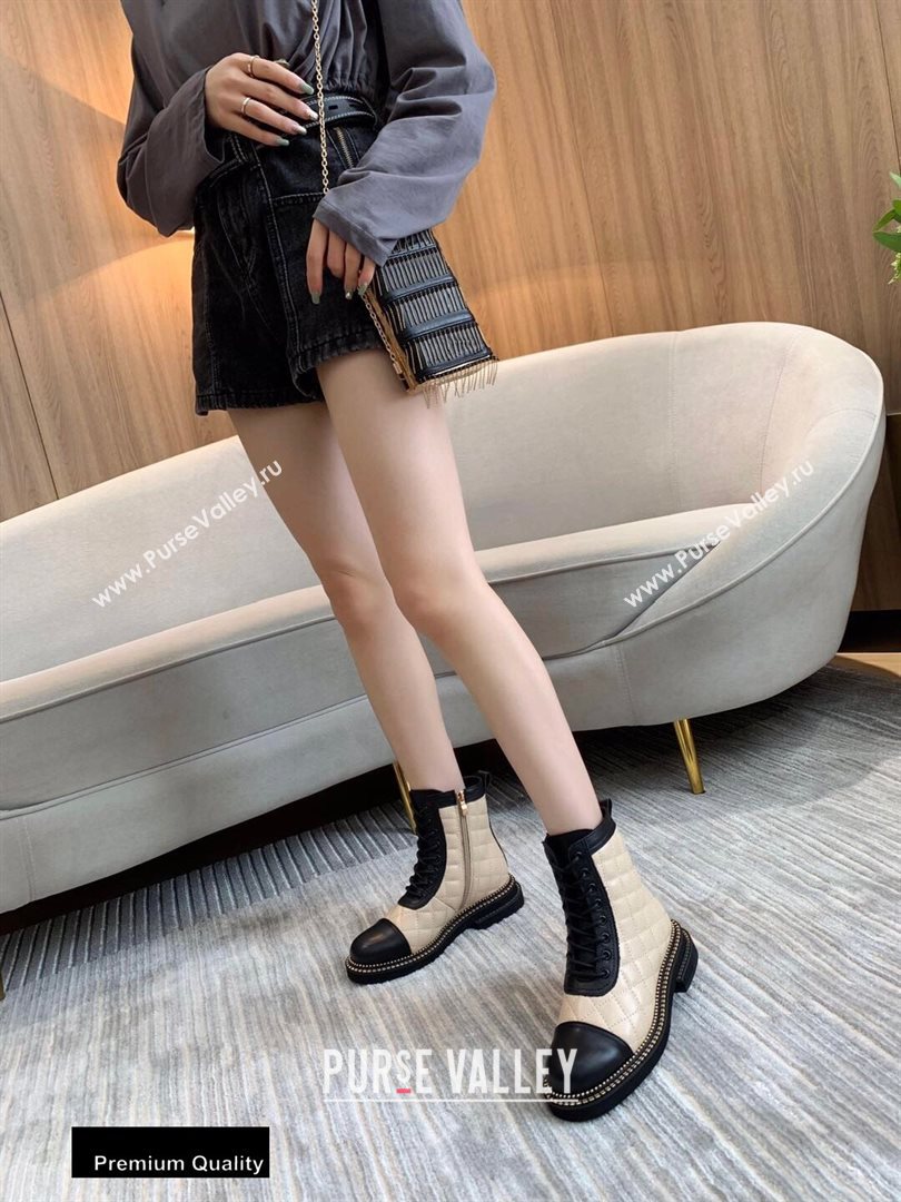 Chanel Logo Lace-Ups Ankle Boots CH19 2020 (lede-20082219)