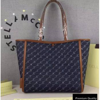 Stella Mccartney Monogram Small Tote Bag Denim Blue (weijian-20082409)