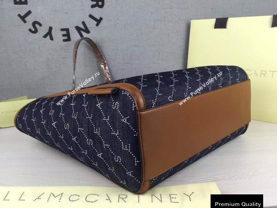 Stella Mccartney Monogram Small Tote Bag Denim Blue (weijian-20082409)