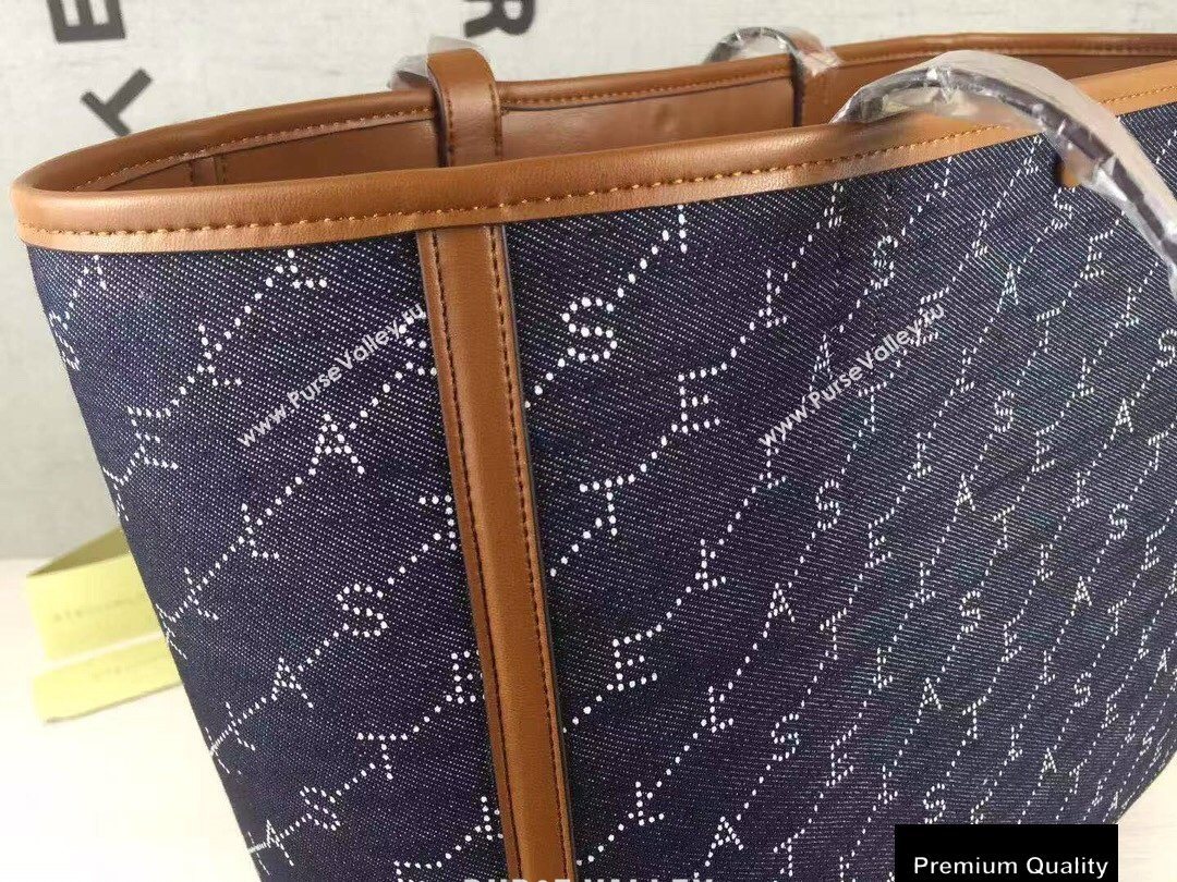 Stella Mccartney Monogram Small Tote Bag Denim Blue (weijian-20082409)