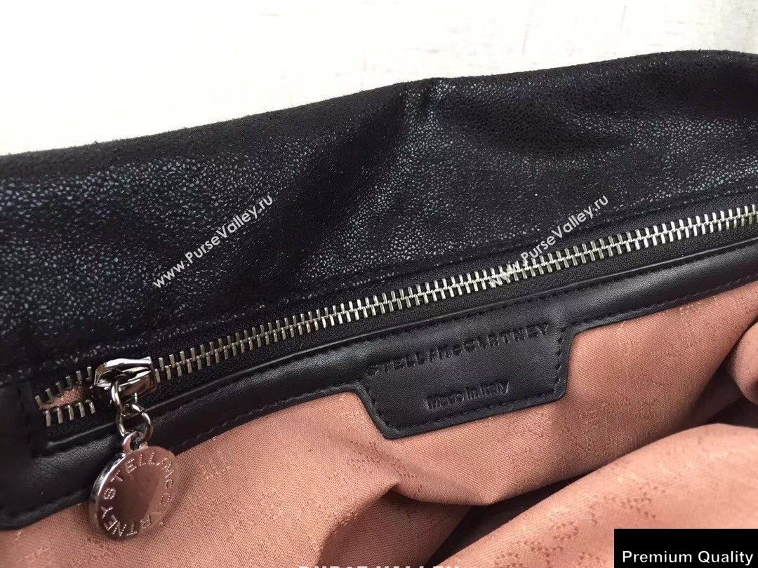 Stella Mccartney Falabella 3-chain Fold Over Tote Bag Black/Silver (weijian-20082508)