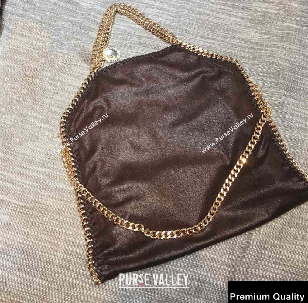 Stella Mccartney Falabella 3-chain Fold Over Tote Bag Coffee (weijian-20082506)