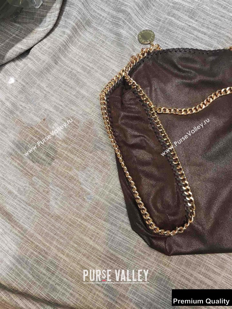 Stella Mccartney Falabella 3-chain Fold Over Tote Bag Coffee (weijian-20082506)