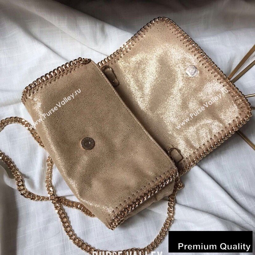 Stella Mccartney Falabella Cross Body Bag 22cm Pearl Gold (weijian-20082604)