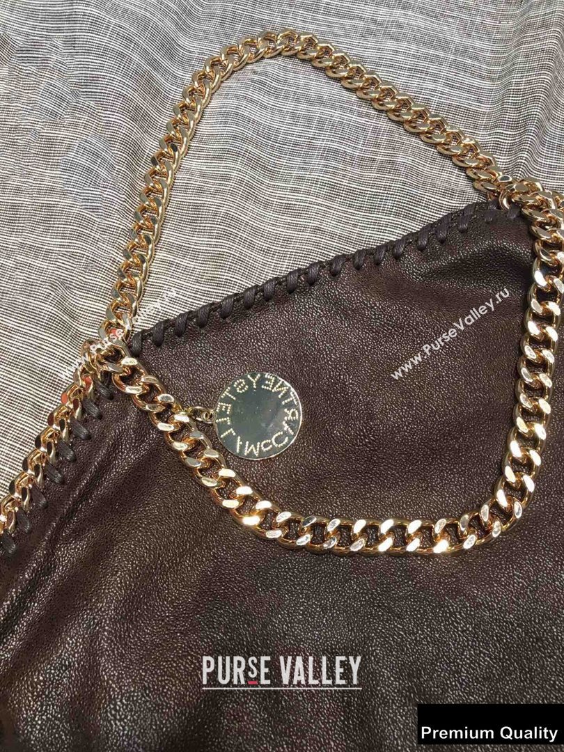 Stella Mccartney Falabella 3-chain Fold Over Tote Bag Coffee (weijian-20082506)