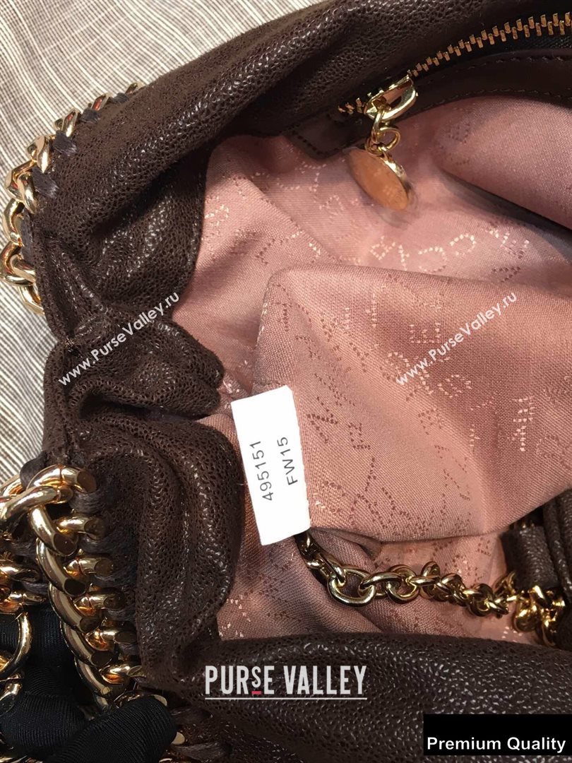 Stella Mccartney Falabella 3-chain Fold Over Tote Bag Coffee (weijian-20082506)