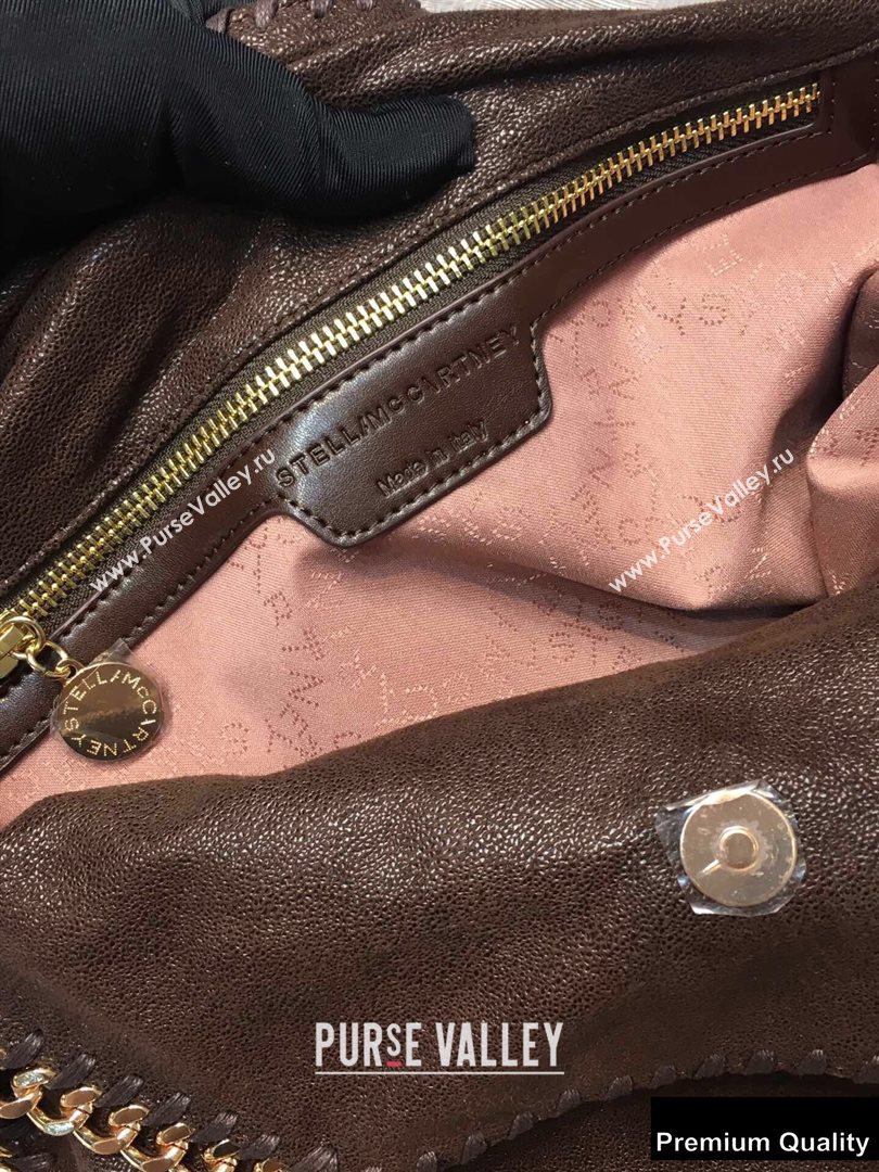 Stella Mccartney Falabella 3-chain Fold Over Tote Bag Coffee (weijian-20082506)