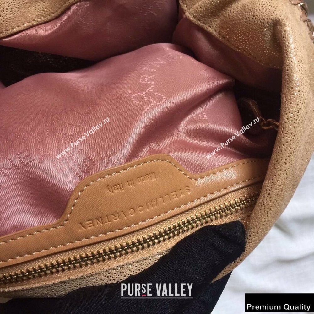 Stella Mccartney Falabella 3-chain Fold Over Tote Bag Pearl Gold (weijian-20082505)