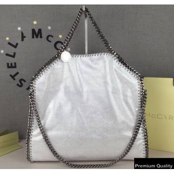 Stella Mccartney Falabella 3-chain Fold Over Tote Bag Pearl Silver White (weijian-20082504)