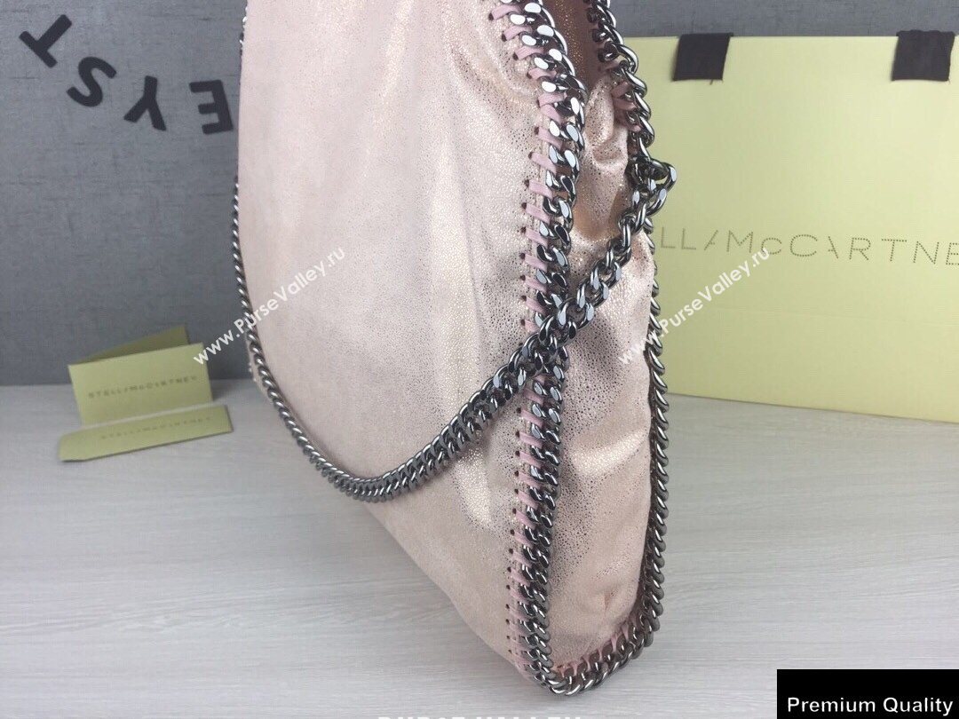 Stella Mccartney Falabella 3-chain Fold Over Tote Bag Pearl Pink (weijian-20082503)