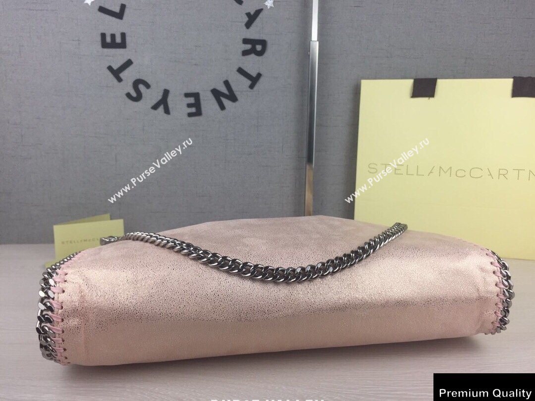 Stella Mccartney Falabella 3-chain Fold Over Tote Bag Pearl Pink (weijian-20082503)