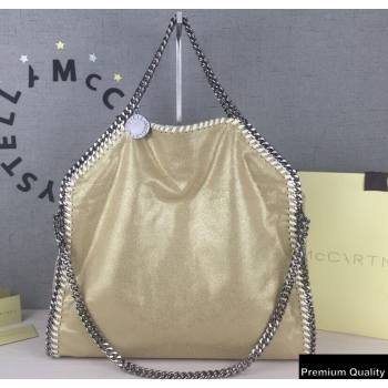 Stella Mccartney Falabella 3-chain Fold Over Tote Bag Pearl Beige (weijian-20082502)