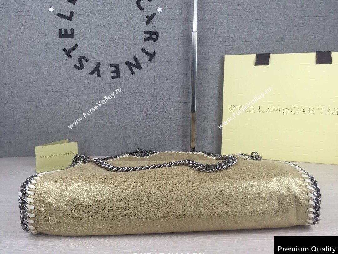 Stella Mccartney Falabella 3-chain Fold Over Tote Bag Pearl Beige (weijian-20082502)