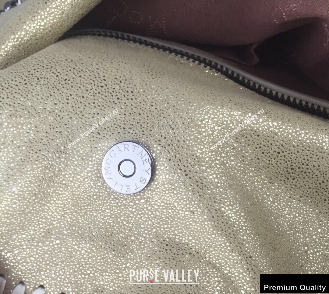 Stella Mccartney Falabella 3-chain Fold Over Tote Bag Pearl Beige (weijian-20082502)