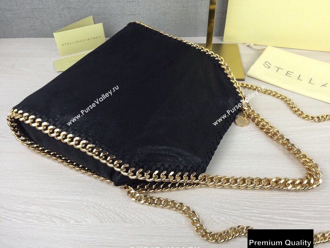 Stella Mccartney Falabella Mini Tote Bag Black/Gold (weijian-20082524)