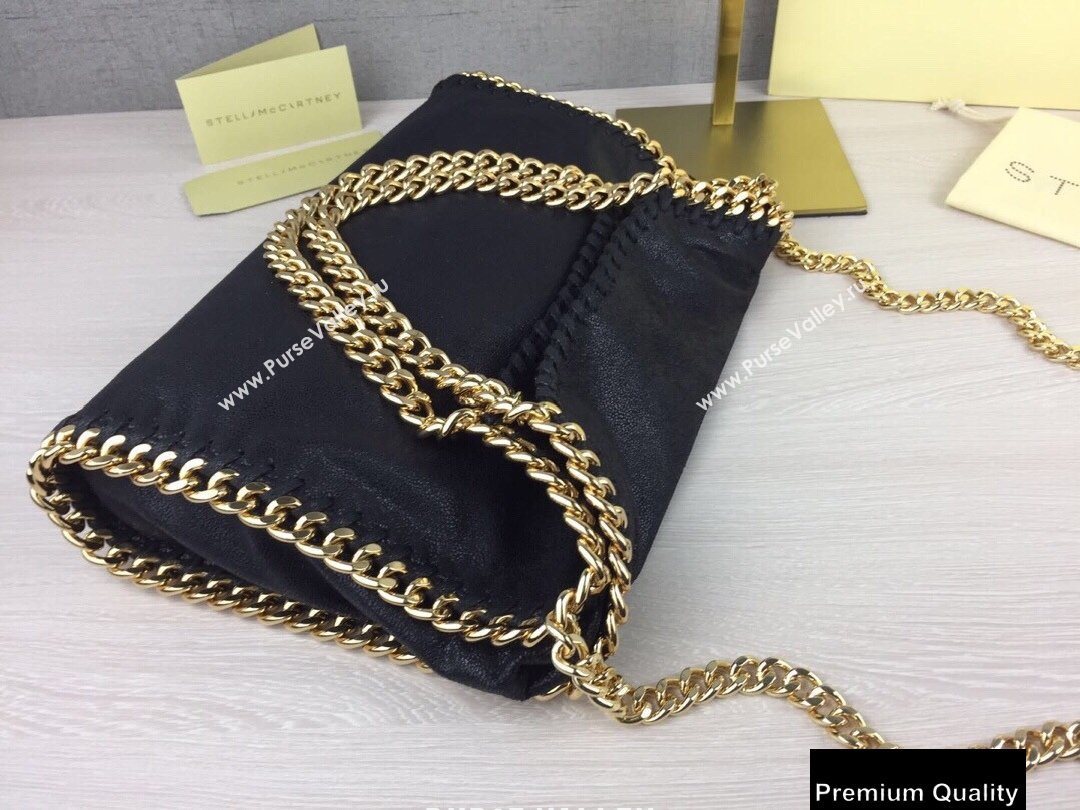 Stella Mccartney Falabella Mini Tote Bag Black/Gold (weijian-20082524)
