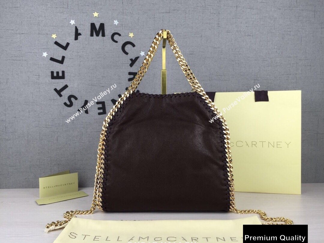 Stella Mccartney Falabella Mini Tote Bag Coffee/Gold (weijian-20082522)