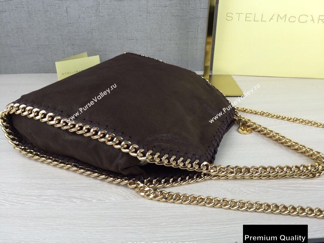 Stella Mccartney Falabella Mini Tote Bag Coffee/Gold (weijian-20082522)