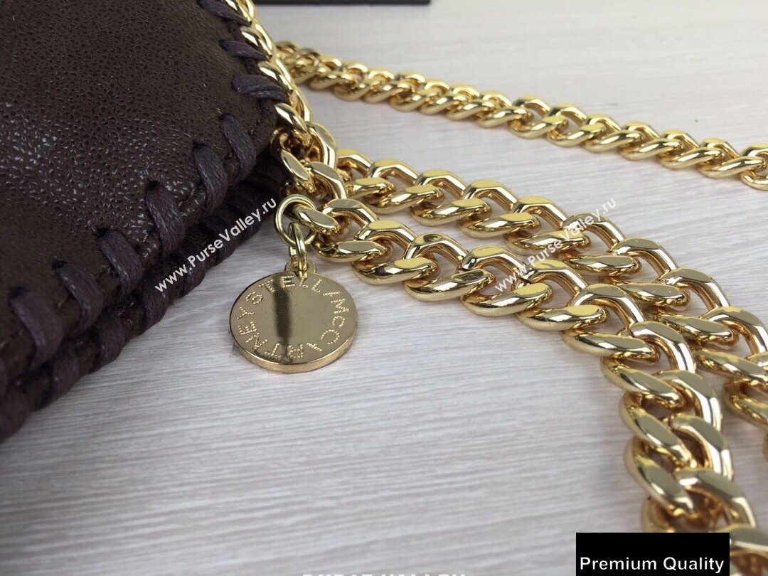 Stella Mccartney Falabella Mini Tote Bag Coffee/Gold (weijian-20082522)