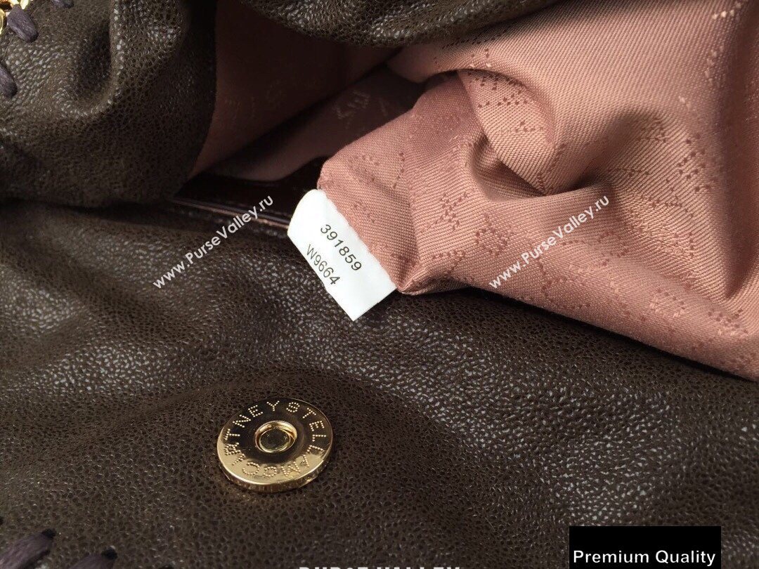 Stella Mccartney Falabella Mini Tote Bag Coffee/Gold (weijian-20082522)