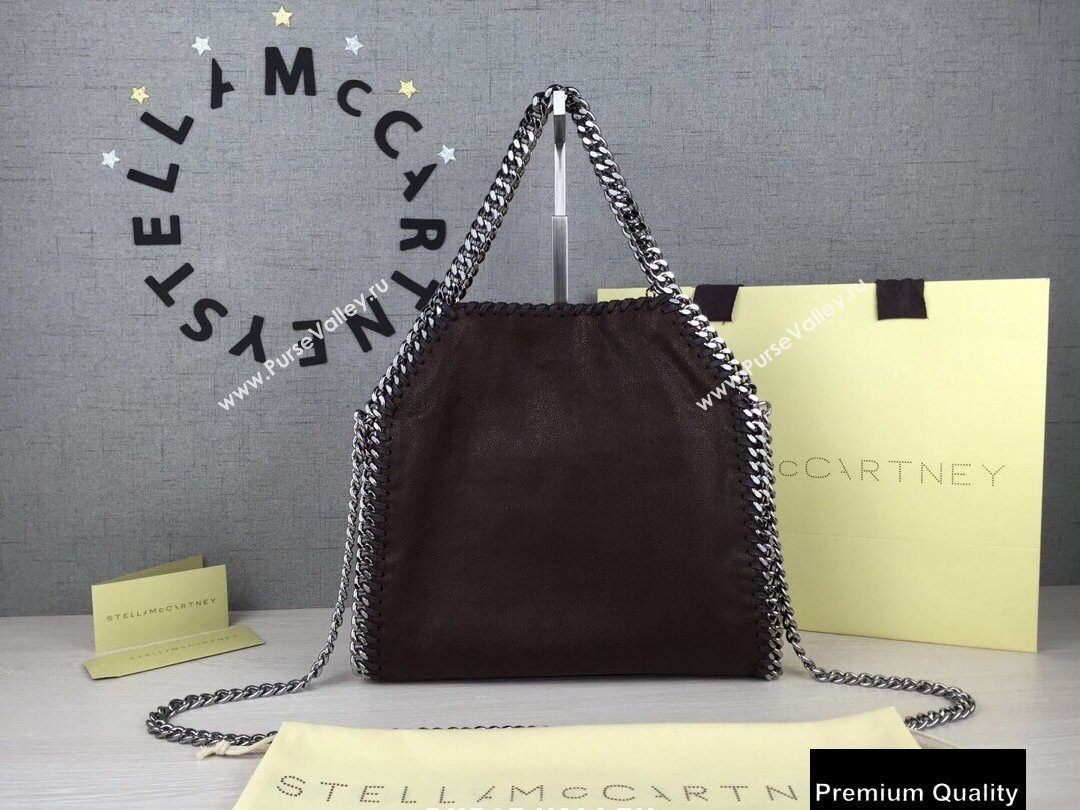 Stella Mccartney Falabella Mini Tote Bag Coffee/Silver (weijian-20082523)