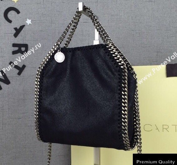 Stella Mccartney Falabella Tiny Tote Bag Black/Silver (weijian-20082541)