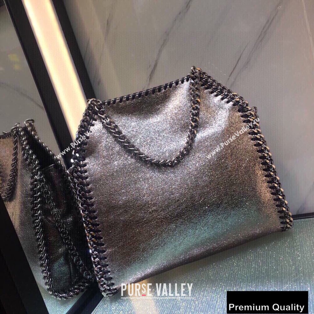 Stella Mccartney Falabella Mini Tote Bag Crinkled Silver (weijian-20082512)