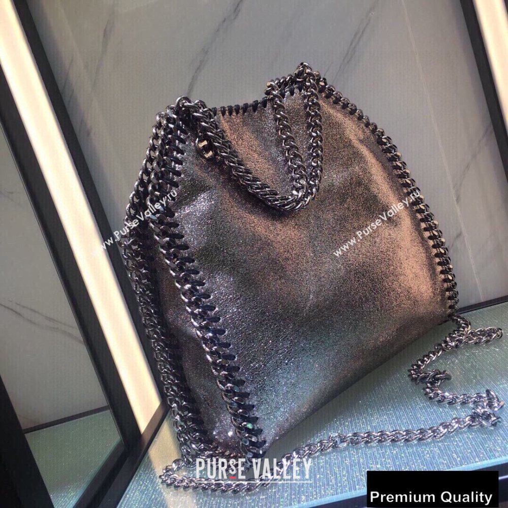 Stella Mccartney Falabella Mini Tote Bag Crinkled Silver (weijian-20082512)
