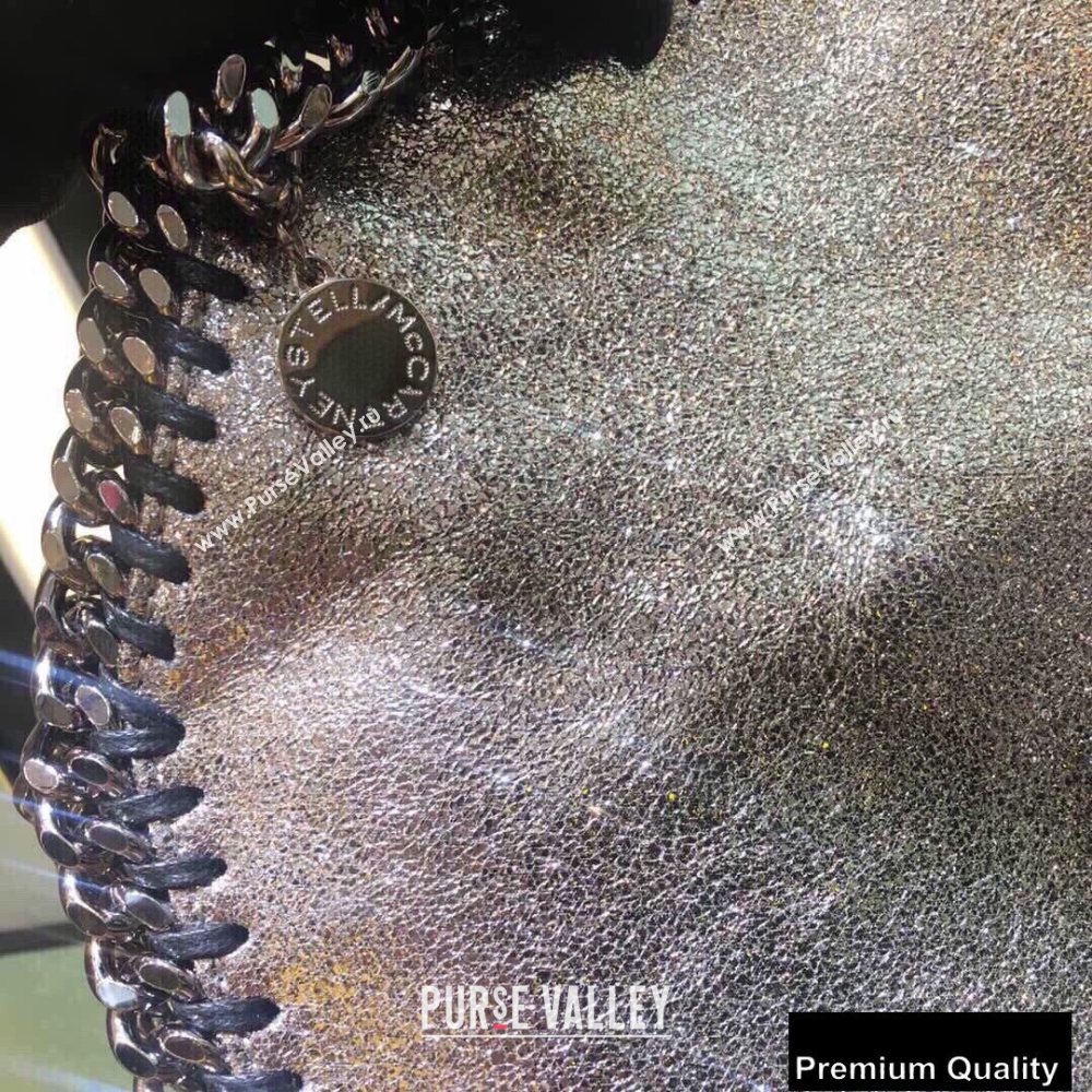 Stella Mccartney Falabella Mini Tote Bag Crinkled Silver (weijian-20082512)