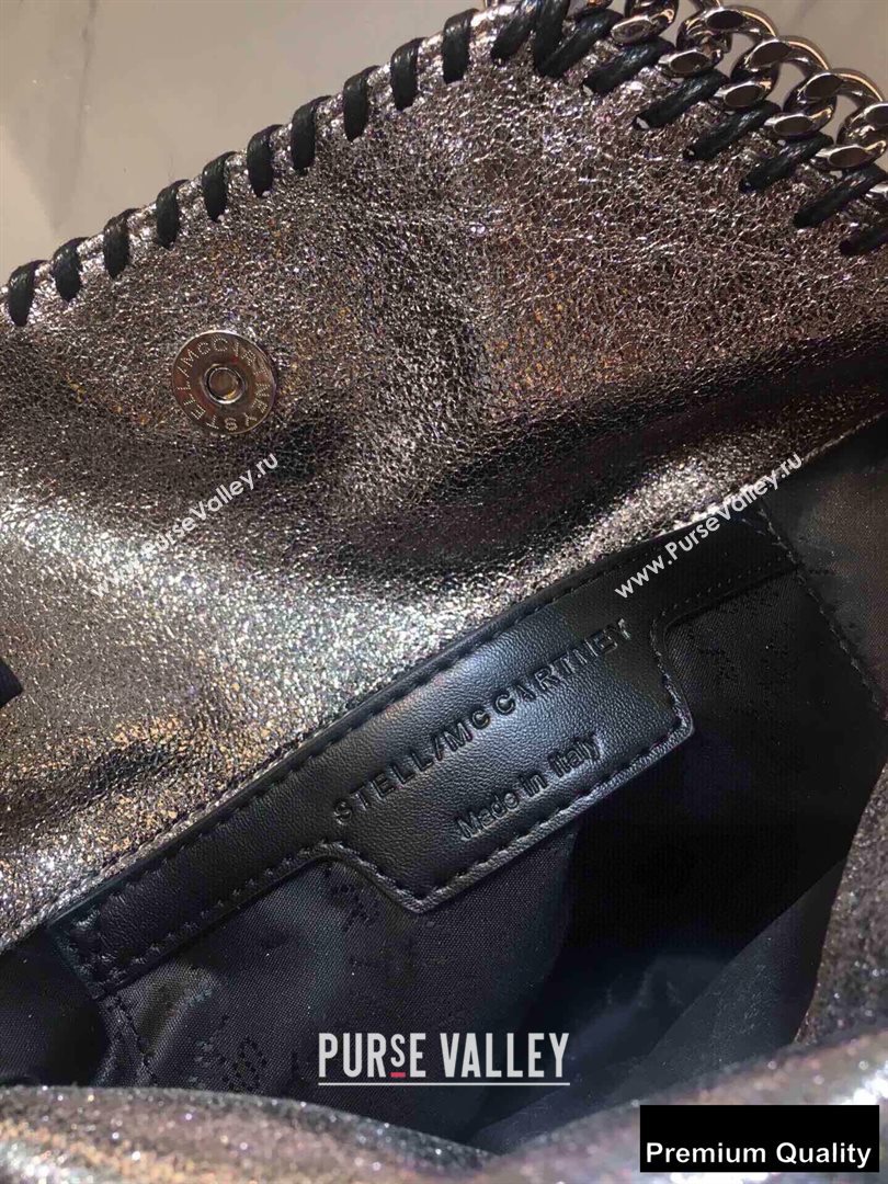 Stella Mccartney Falabella Mini Tote Bag Crinkled Silver (weijian-20082512)