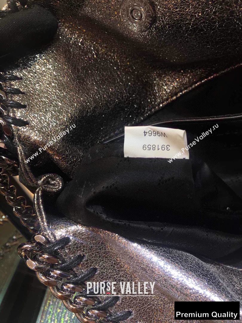 Stella Mccartney Falabella Mini Tote Bag Crinkled Silver (weijian-20082512)