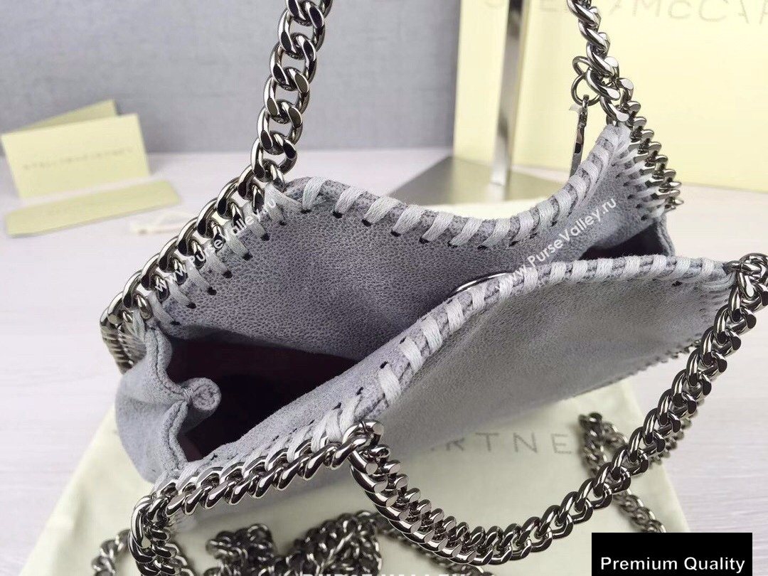 Stella Mccartney Falabella Tiny Tote Bag Gray (weijian-20082537)