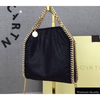 Stella Mccartney Falabella Tiny Tote Bag Black/Gold (weijian-20082540)