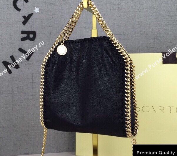 Stella Mccartney Falabella Tiny Tote Bag Black/Gold (weijian-20082540)