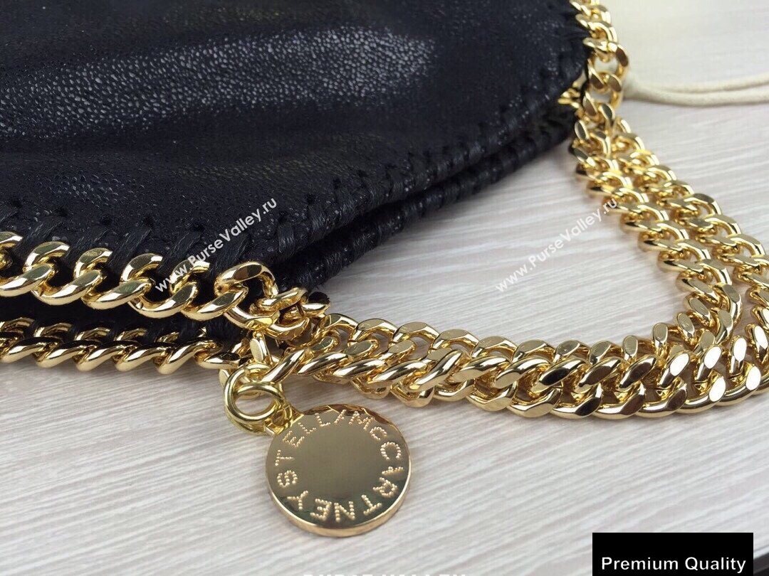 Stella Mccartney Falabella Tiny Tote Bag Black/Gold (weijian-20082540)