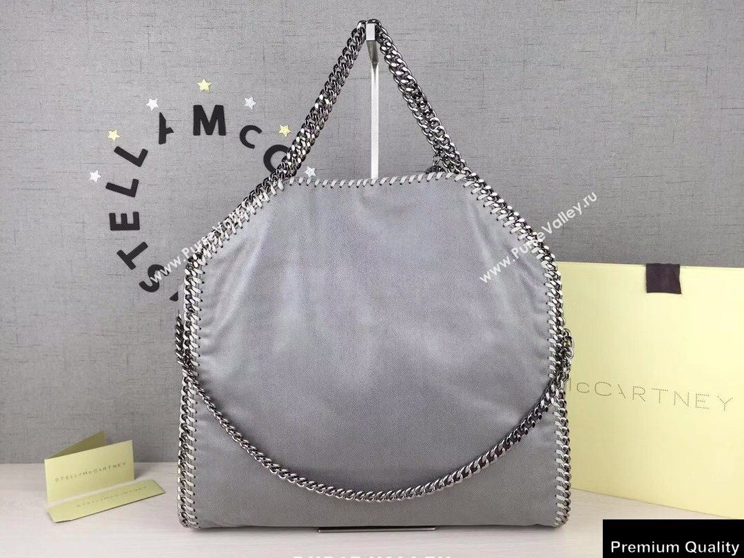Stella Mccartney Falabella 3-chain Fold Over Tote Bag Gray (weijian-20082509)