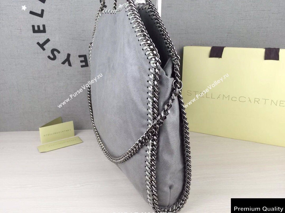 Stella Mccartney Falabella 3-chain Fold Over Tote Bag Gray (weijian-20082509)